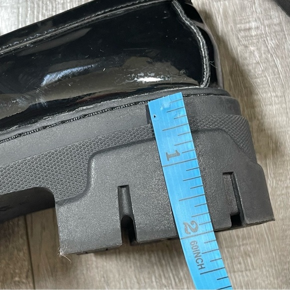 H&M Platform Loafers Patent leather black size 8 - Picture 12 of 13